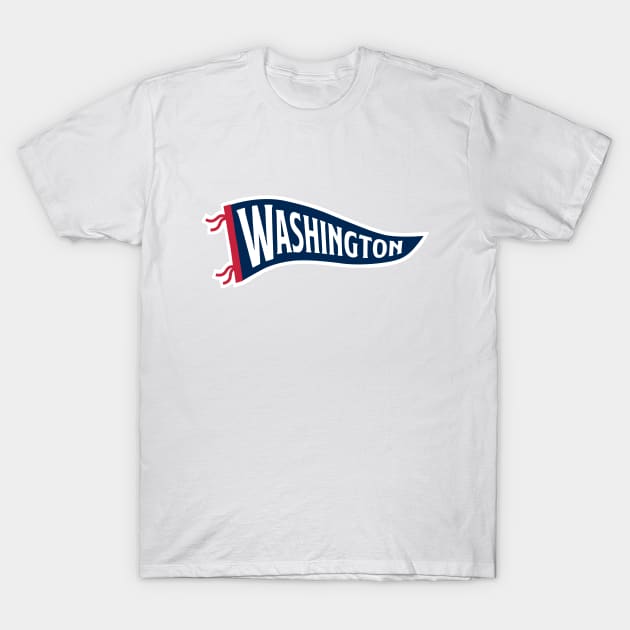 Washington Pennant - White T-Shirt by KFig21